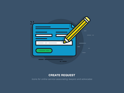 Create request filled outline icon