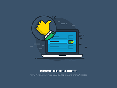 Choose the best quote filled outline icon choose filled icon laptop law notebook outline thumb
