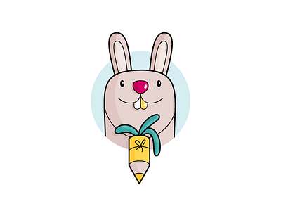 Drawing boss Bunny B avatar animal bunny cartoon crazy funny illustration rabbit vector