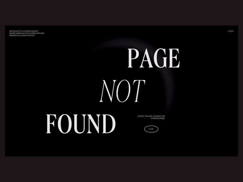 Moonlight - 404 Page 404 animation app art branding design em graphic design idea minimal photography typography ui web web design website