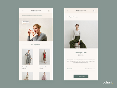 Fashion Store - Mobile Version app design dress ecommerce fashion idea jahani minimal store ui watch