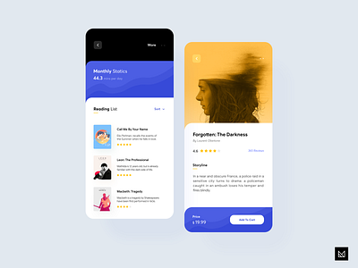 Bookstore App app book bookstore creative design ecommerce em em design idea illustration interface invision minimal sketch ui ux