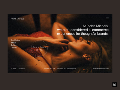 Rickie Michels Concept adobe xd design ecommerce fashion idea lingerie minimal model store ui web