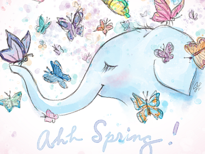 Ahh Spring! butterflies elephant ellie spring