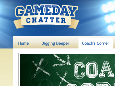 Gameday Chatter webpage logo sports website