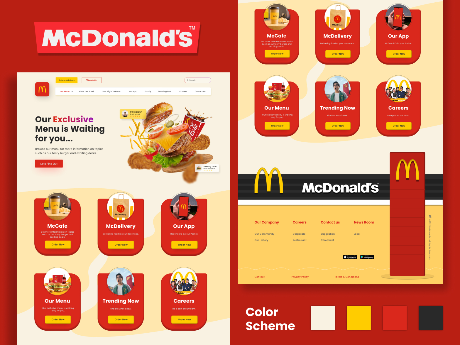 Landing Page Redesign - Mcdonalds by Faisal Malik on Dribbble