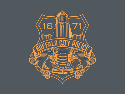Buffalo City Police illustration illustrator tshirt vintage