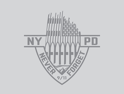 Never Forget illus illustration illustrator logo nypd patch police