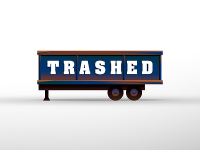 Trashed dumpster illustrator logo trash