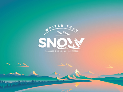 Whiter than Snow camp theme church church logo illustration illustrator logo mountains winter