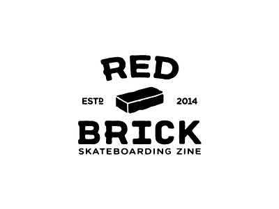 Red Brick Zine brick logo red skateboarding zine