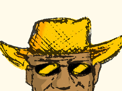 David cowboy hat sketch texture