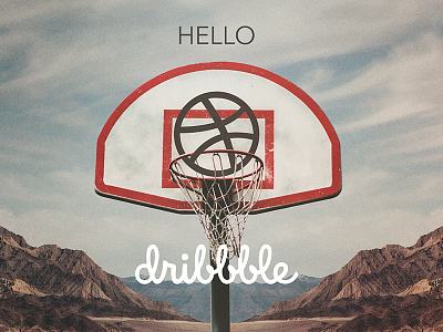 Hello Dribbble mountains newdribbblefeed newstart sky