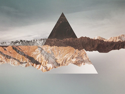 Mountains and Triangle adobe mountains photoshop shapes surreal triangle