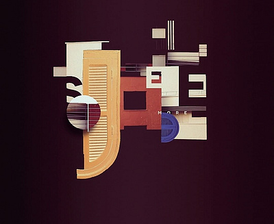 SEE MORE collage collage art design typography art