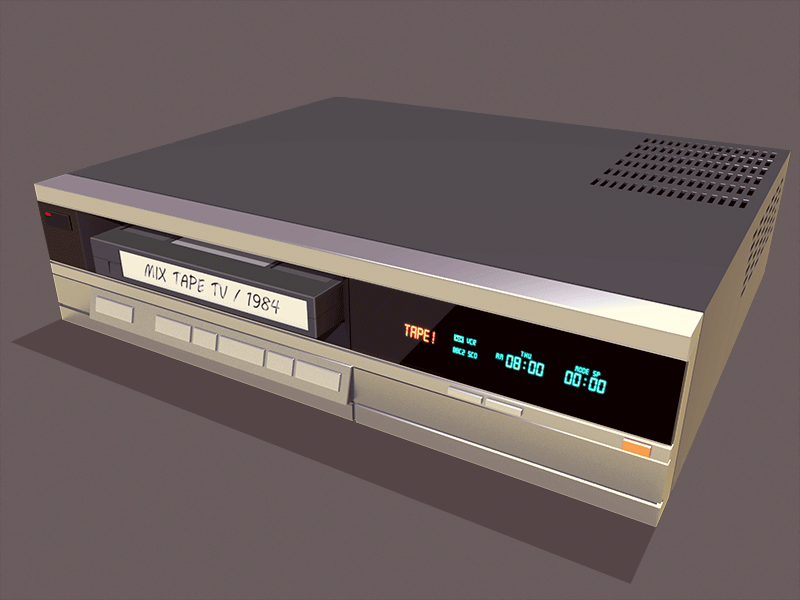 80s VCR 1980s 80s animation recorder retro vcr video