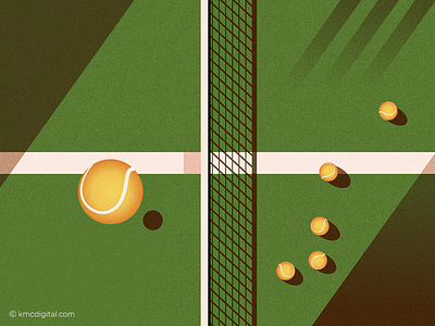 Tennis 2d illustration sport tennis tennis ball vector