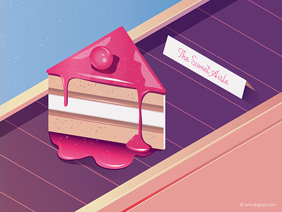 The Sweet Aisle 2d cake dessert editorial food food and drink food art groceries illustration shopping supermarket sweet vector