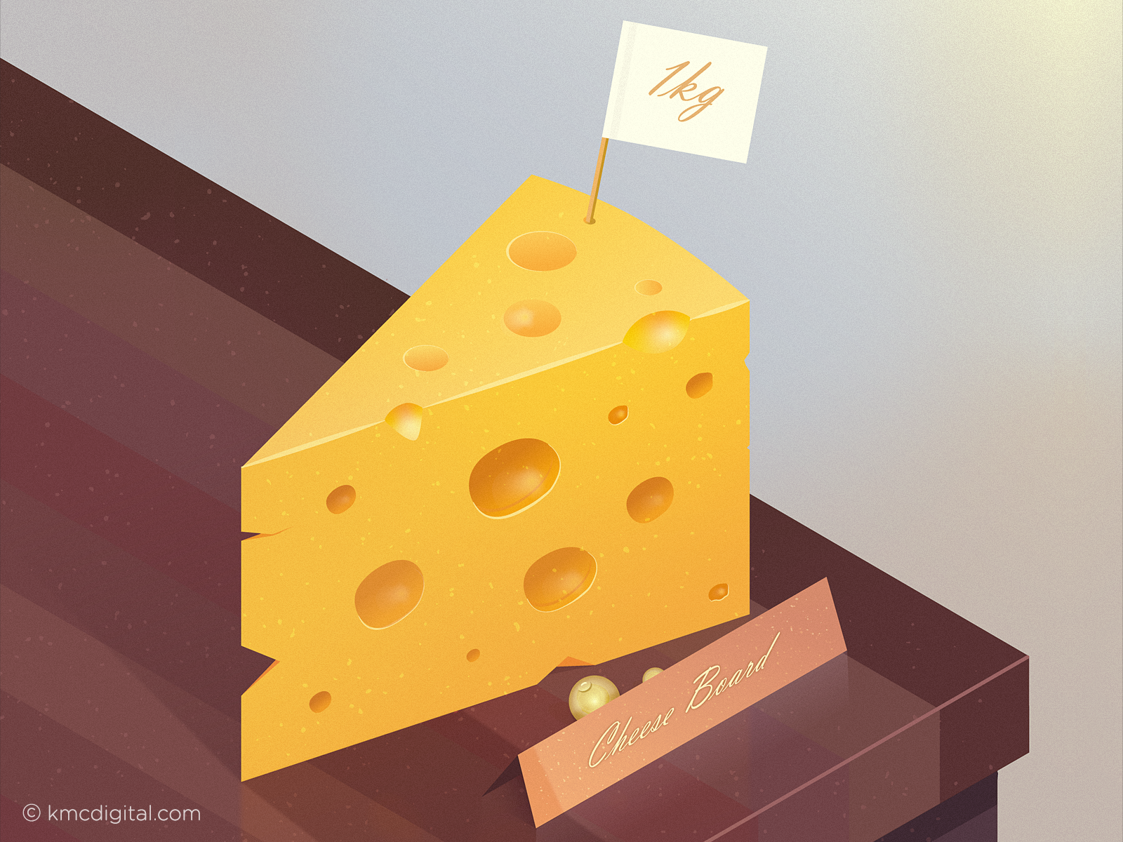 'Cheese Board' Illustration by kmcdigital on Dribbble