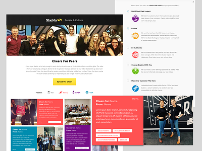 Stackla - Cheers For Peers - Microsite branding design forms graphic design icons landing page microsite ui ux web webdesign website