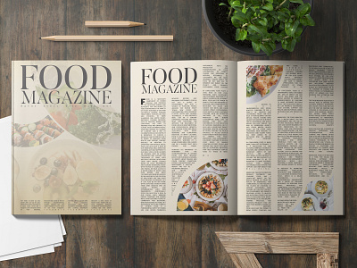 Food Magazine Design book design cover design design graphic design illustrator magazine magazine cover design magazine design post design social media design