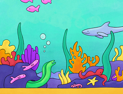 Aquarium cute illustration illustration illustration design