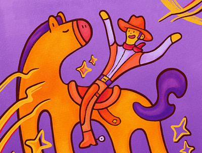 Wild Horse Rodeo cute illustration illustration illustration design