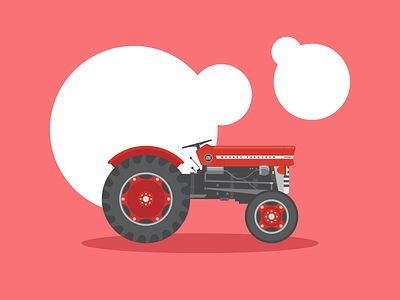 Massey Ferguson 135 arkansas illustration tractor vector