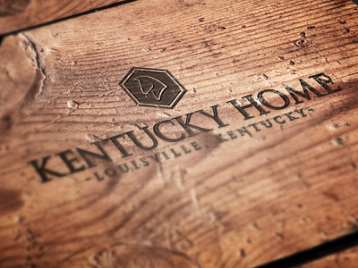 Kentucky Home branding kentucky logo wood