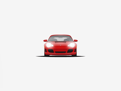 Porsche 02 car headlamp illustration porsche red