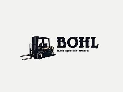 Bohl Crane Equipment Machine Logo bohl brand crane design equipment loader logo machine rebranding