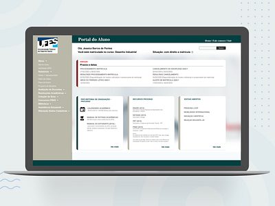 Redesign Portal do Aluno design education portal ui ux vector web
