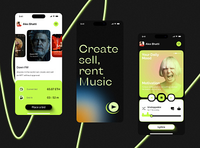 Music app app branding design graphic design illustration ui ux vector