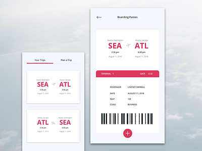 Daily UI Challenge #24 - Boarding Pass