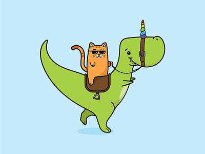 I am Dinocorn 🦄 cat cool cute dinocorn dinosaur funny magic rainbow riding unicorn