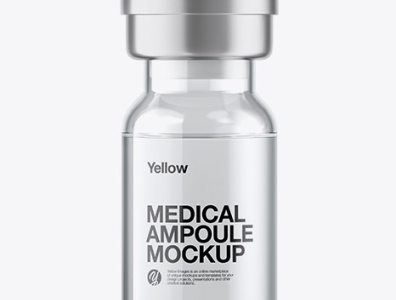 Download Psd Mockup Clear Glass Medical Ampoule Mockup HQ branding graphic design