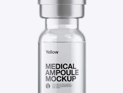 Download Psd Mockup Clear Glass Medical Ampoule Mockup HQ by Wesa