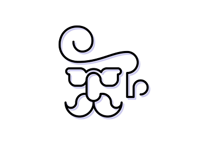 #selfie face glasses icon illustration logo mustache personal brand