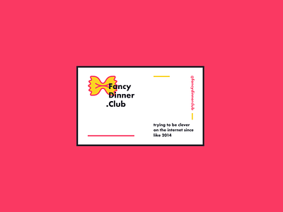 Fancy Dinner Club Card