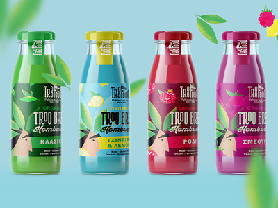 TrooFood (Packaging Design) bottle label brand branding bright design drink fruits graphic design identity juice label organic packaging packaging design product branding vector