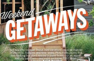 Weekend Getaways Opener editorial design