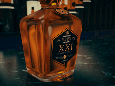 Atkinson Whisky Promo 3d 3ds max branding logo octane renderer product design whiskey character animation whisky