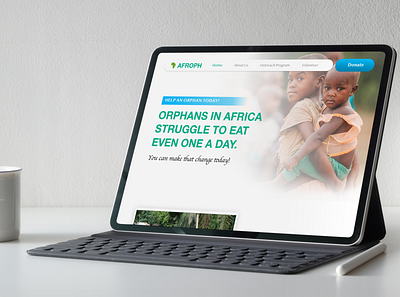 African Foundation website UI - Afroph branding design ui ux