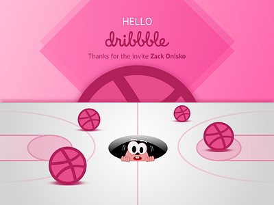 Hello Dribbble dribbble scared