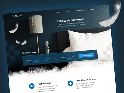 Apartments Website Concept accomodation airbnb apartment bed and breakfast booking booking system hotel hotel booking travel vacation