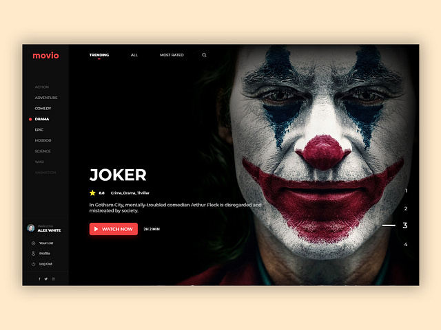 Movie UI UX by Talha on Dribbble