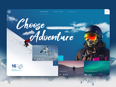 Alpine Hero Concept alpine design outdoor skiing snow sport website winter