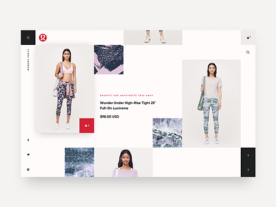 Lululemon Catalog Concept color design ecommerce fashion ui website yoga