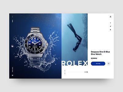 Rolex UI Concept color creative design ecommerce fashion jewelery luxury store luxury watch outdoor shop sport ui watches website
