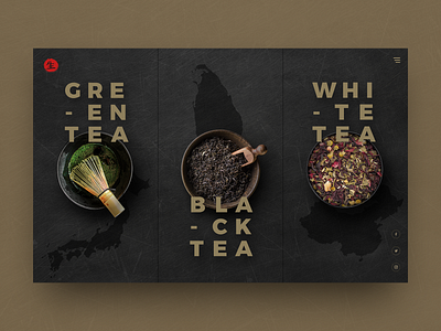 Teahouse Concept color dark design dark ui dark website design food food and drink foodie rustic tea ui website